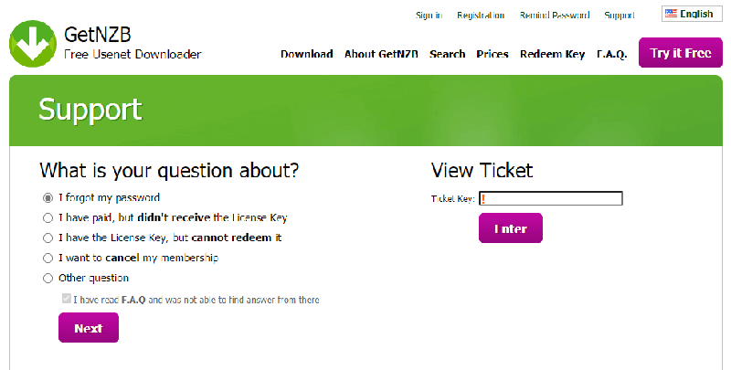 Getnzb Newsreader Support Ticket